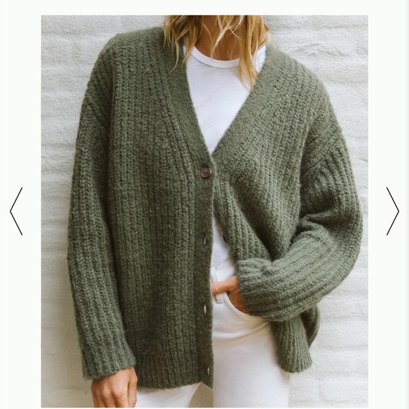 NWOT JENNI KAYNE Cocoon Cardigan in Olive Size Small - Picture 3 of 8